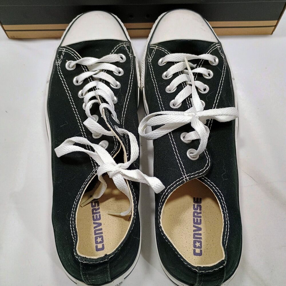 Converse Chuck Taylor All Star Ox Low Black Men 10 Women 12 Sneakers M9166 Box - Picture 6 of 9